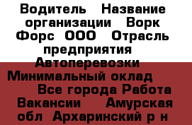 Водитель › Название организации ­ Ворк Форс, ООО › Отрасль предприятия ­ Автоперевозки › Минимальный оклад ­ 42 000 - Все города Работа » Вакансии   . Амурская обл.,Архаринский р-н